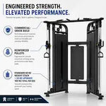 Load image into Gallery viewer, Fitness Dual Pulley Functional Trainer D006 - Premium AB Zone Machine with Dual 80kg Weight Stacks