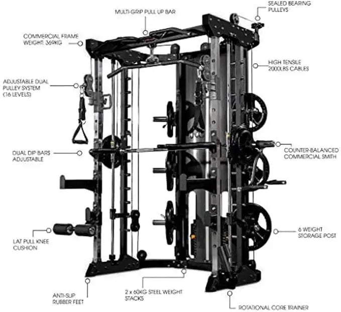 Fitness Prestige Series DY-6000: Ultimate Functional Trainer with Smith Machine