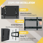 Load image into Gallery viewer, Fixed TV Wall Mount for Most 37-80 Inch Flat Screen LED, LCD TV Wall Mount TV Bracket up to VESA 600 * 400 MM 60KG (132lbs)
