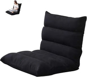 Floor Chair Foldable Lounger Chair Folding Lazy Sofa Gaming Chair Adjustable High Back Couch Recliner for Patio Deck-GCC Home Center
