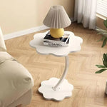 Load image into Gallery viewer, Flower-Shaped C-Shaped Side Table – Small Modern End Table &amp; Nightstand, White (40×30×62 cm)