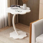 Load image into Gallery viewer, Flower-Shaped C-Shaped Side Table – Small Modern End Table &amp; Nightstand, White (40×30×62 cm)