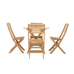 Load image into Gallery viewer, Foldable 4 Seater Outdoor Dining Set – Round
