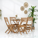 Load image into Gallery viewer, Foldable 4 Seater Outdoor Dining Set – Round
