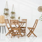 Load image into Gallery viewer, Foldable 4 Seater Outdoor Dining Set – Round