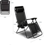 Load image into Gallery viewer, Foldable Camping Chair Outdoor Lounges Chair Garden Chair Adjustable Beach Chair with Pillows Cup Holders-GCC Home Center