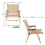 Load image into Gallery viewer, Foldable Camping Chair with Wooden Armrest