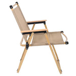 Load image into Gallery viewer, Foldable Camping Chair with Wooden Armrest