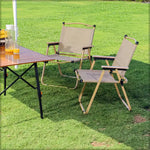 Load image into Gallery viewer, Foldable Camping Chair with Wooden Armrest