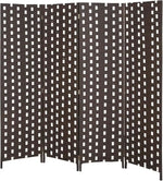 Load image into Gallery viewer, Foldable Hand-Woven Room Divider – 4 Panel Rattan Partition Screen, 200 x 180 cm – Privacy Separator for Bedroom, Office, Living Room, Hotel