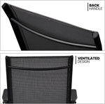 Load image into Gallery viewer, Foldable Patio Chair with Armrests and Breathable Seat Fabric, Outdoor Dining Chair-GCC Home Center