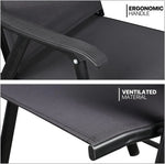 Load image into Gallery viewer, Foldable Patio Chair with Armrests and Breathable Seat Fabric, Outdoor Dining Chair-GCC Home Center