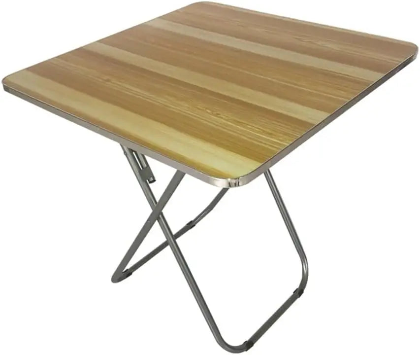 Foldable Wood Finish Table – Compact Space Saving Table for Kitchen, Balcony, Patio & Study Room