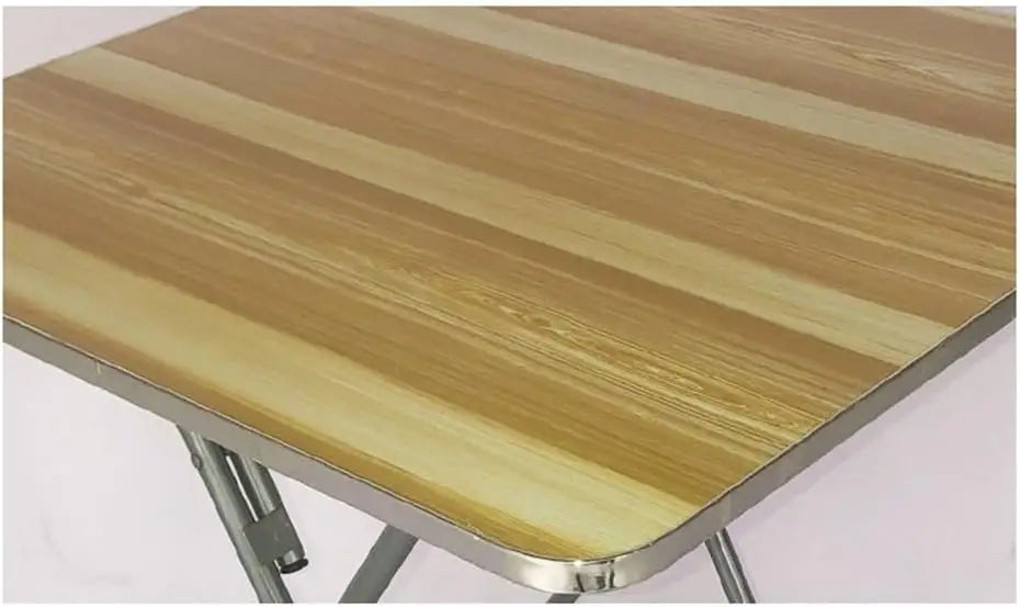Foldable Wood Finish Table – Compact Space Saving Table for Kitchen, Balcony, Patio & Study Room