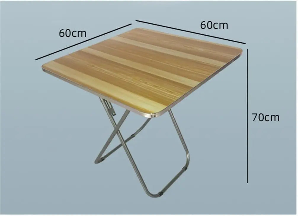 Foldable Wood Finish Table – Compact Space Saving Table for Kitchen, Balcony, Patio & Study Room