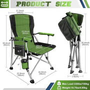 Folding Camping Chair Portable Outdoor Beach Chair, Heavy Duty Foldable Lawn Chair, Collapsible Lightweight Camp Chair-GCC Home Center