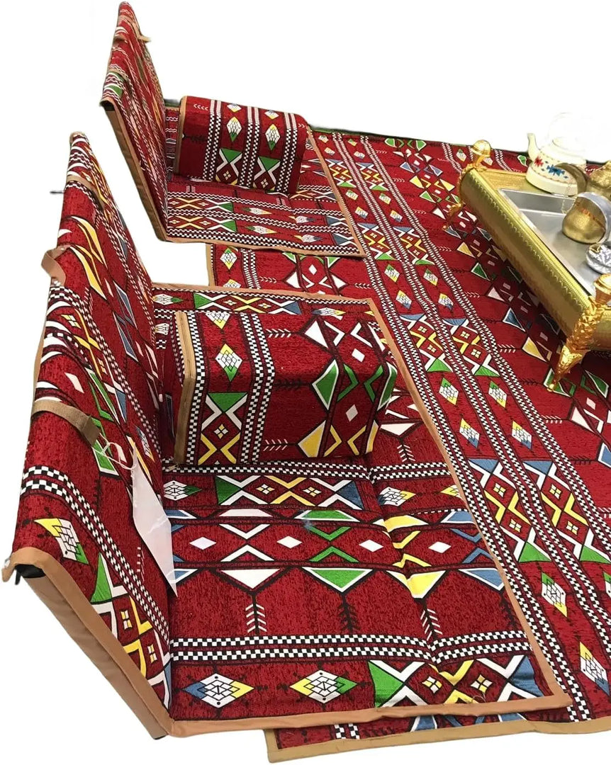 ALBAWADI Arabic Folding Carpet Camping Desert Carpet with Pillow Tent Floor Mat Sets