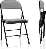 Folding Chair with Padded Fabric Seats Multi Functional Portable Chair For Home Dining Office-GCC Home Center