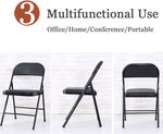 Load image into Gallery viewer, Folding Chair With Padded Seats Multi Functional Portable Chair For Home Dining Office - Black-GCC Home Center