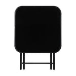 Load image into Gallery viewer, Folding Drinks Side Table, Outdoor Garden Table, Small Square Patio Table - Black with Tempered Glass Top-GCC Home Center