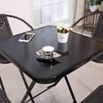 Load image into Gallery viewer, Folding Drinks Side Table, Outdoor Garden Table, Small Square Patio Table - Black with Tempered Glass Top-GCC Home Center
