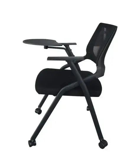 Folding Heavy Duty Chair with Wheels & Foldable Arm Tablet for Home | School | Study Chair-GCC Home Center