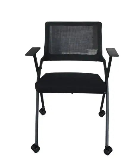 Folding Heavy Duty Chair with Wheels & Foldable Arm Tablet for Home | School | Study Chair-GCC Home Center