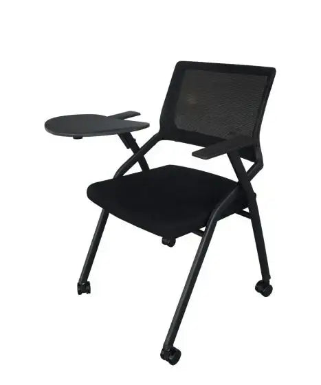 Folding Heavy Duty Chair with Wheels & Foldable Arm Tablet for Home | School | Study Chair-GCC Home Center