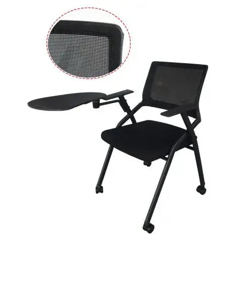 Folding Heavy Duty Chair with Wheels & Foldable Arm Tablet for Home | School | Study Chair-GCC Home Center