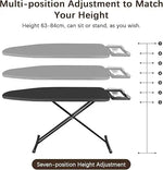 Load image into Gallery viewer, Folding Ironing Board with Iron Rest – Heavy Duty, Height Adjustable, Heat-Resistant Cover – 110 x 30 cm – Portable Iron Table for Apartments &amp; Small Spaces