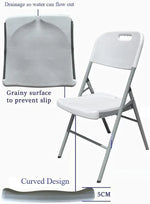 Load image into Gallery viewer, Folding Plastic Chair Molded Seat &amp; Back Stackable Indoor Outdoor, Steel Frame, Heavy Duty-GCC Home Center