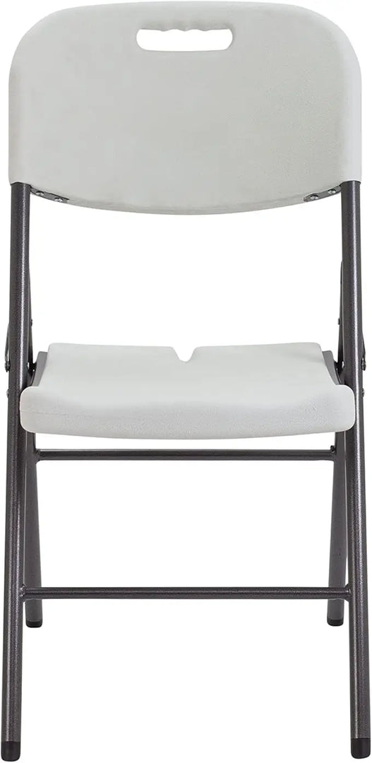Folding Plastic Chair Molded Seat & Back Stackable Indoor Outdoor, Steel Frame, Heavy Duty-GCC Home Center