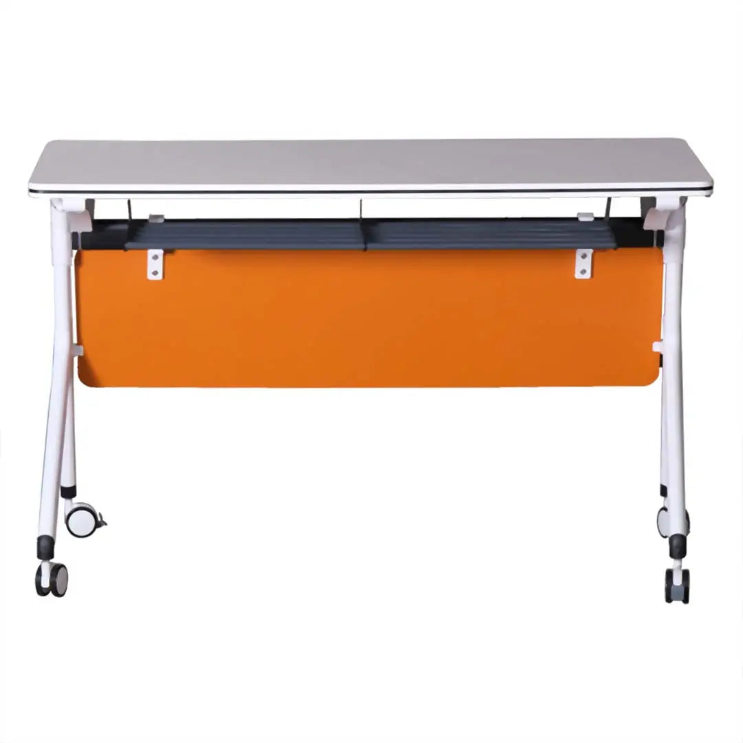 Folding Table With Steel Frame, For Office Or Home - White-GCC Home Center