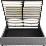 Load image into Gallery viewer, Full Lift Storage Bed with Storage Underneath and Headboard - Grey-GCC Home Center