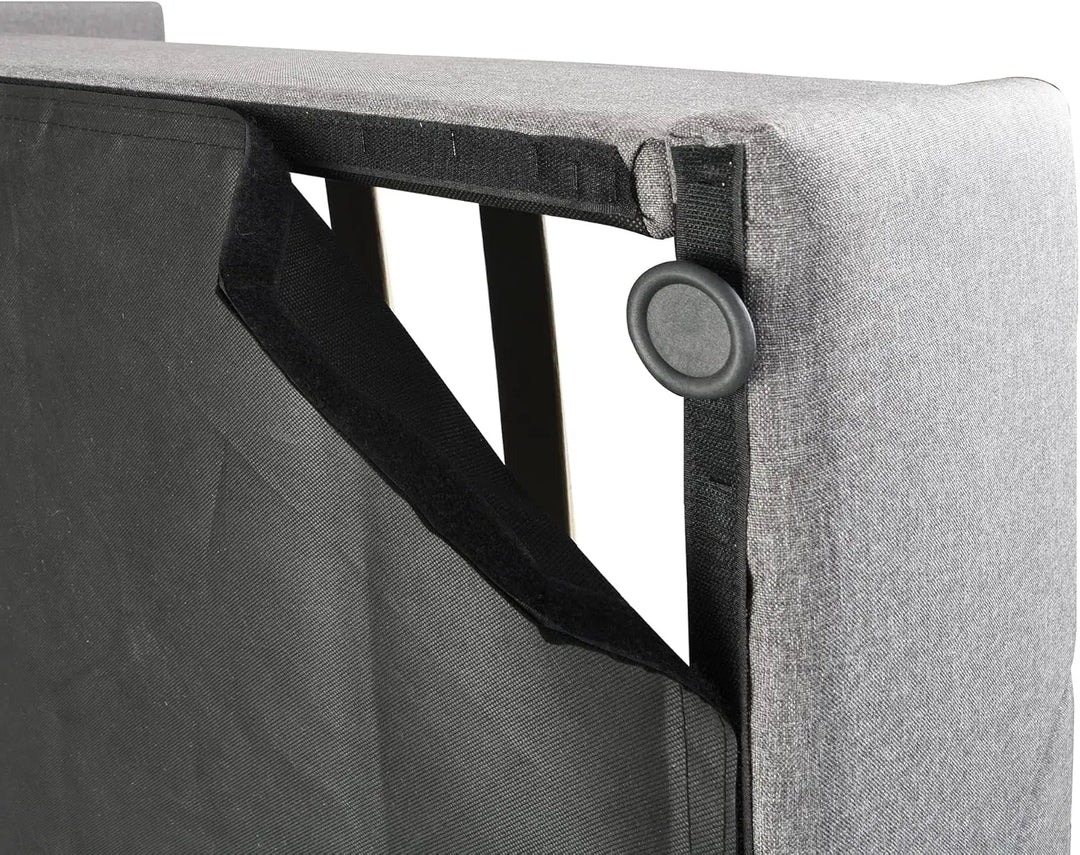 Full Lift Storage Bed with Storage Underneath and Headboard - Grey-GCC Home Center