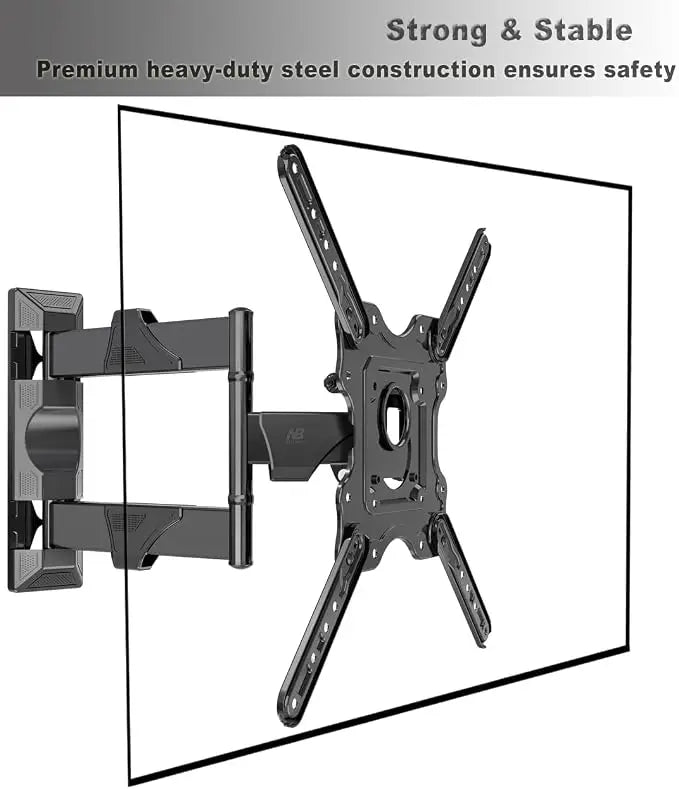 Full Motion TV Wall Mount for Most 32-55 Inch Computer Monitors and TVs, Adjustable Tilting, Rotating.Weight up to 60lbs (32" to 55")