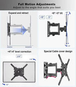 Load image into Gallery viewer, Full Motion TV Wall Mount for Most 32-55 Inch Computer Monitors and TVs, Adjustable Tilting, Rotating.Weight up to 60lbs (32" to 55")