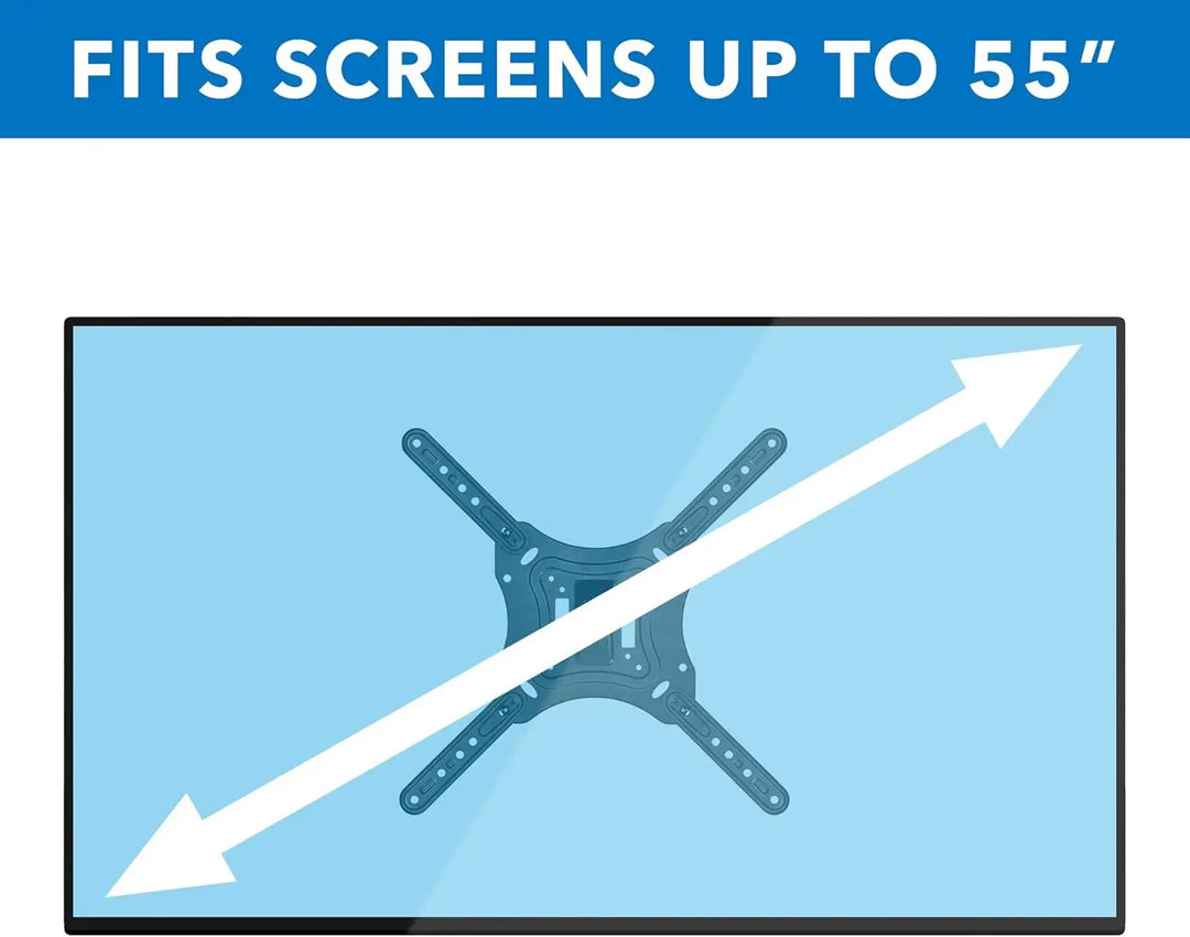 Full Motion TV Wall Mount Monitor Wall Bracket with Swivel & Articulating Tilt Arm, Fits up to 55 Inch Lcd Led Oled Flat Screens up to 66 lbs/Vesa 400x400