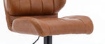 Load image into Gallery viewer, Urban Home Furniture Harvey Adjustable Bar Stools with Low Back, Swivel Medium Brown Faux Leather Bar Chairs for Kitchen/Island, Set of 2, Barstools for Kitchen Counter, Vintage Medium Brown