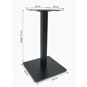 Arabian Mall Furniture Powder Coated Base with Square Column (JP3017) - Matte Black