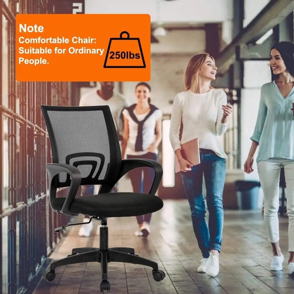 Galaxy Design Ergonomic Computer Desk Chair For Office & Gaming With Back & Lumbar Support Colour Black - AModel GDF-7825.-GCC Home Center
