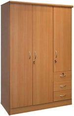Load image into Gallery viewer, Galaxy Design Three Door Wooden Cupboard With 3 Drawer Beige Color - Size ( L x W x H ) 150 x 55 x 185 cm Model - GDF633.-GCC Home Center