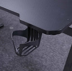 Load image into Gallery viewer, Gaming Desk Embeded Carbon Fiber RGB D-Shaped Black-120cm-GCC Home Center