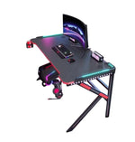 Load image into Gallery viewer, Gaming Desk K-Shaped With RGB Lights - Black 120CM-GCC Home Center