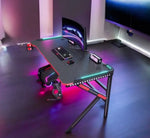 Load image into Gallery viewer, Gaming Desk K-Shaped With RGB Lights - Black 120CM-GCC Home Center