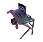 Load image into Gallery viewer, Gaming Desk K-Shaped With RGB Lights - Black 120CM-GCC Home Center