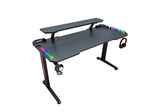 Load image into Gallery viewer, Gaming Desk Table With light, Computer Desk, Cup Holder and Headphone Hook Gamer Workstation Game Table-GCC Home Center