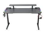 Load image into Gallery viewer, Gaming Desk Table With light, Computer Desk, Cup Holder and Headphone Hook Gamer Workstation Game Table-GCC Home Center