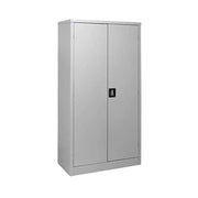 GCC HOME 2-Door Steel Cabinet with Lockable Doors & Adjustable Shelves – Durable Grey Aluminum Wardrobe for Home & Office Storage-GCC Home Center