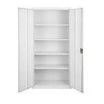 Load image into Gallery viewer, GCC HOME 2-Door Steel Cabinet with Lockable Doors &amp; Adjustable Shelves – Durable Grey Aluminum Wardrobe for Home &amp; Office Storage-GCC Home Center